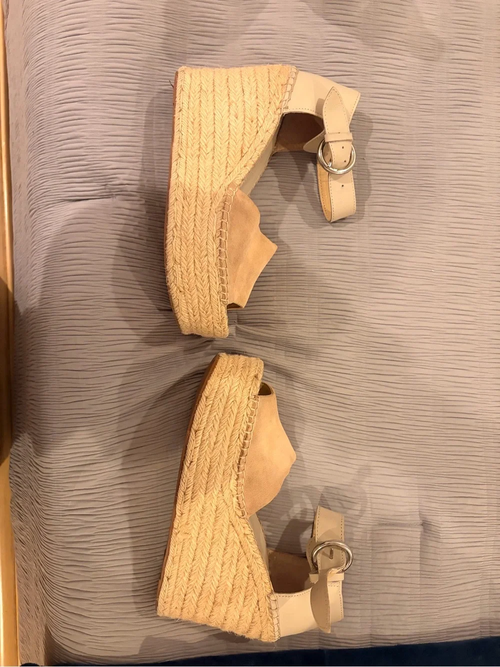 Marc fisher platform Espadrille Wedge Sandals in Beige